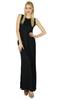 Women Long Black Maxi Dress Side Slit Casual Wear Comfort Rayon