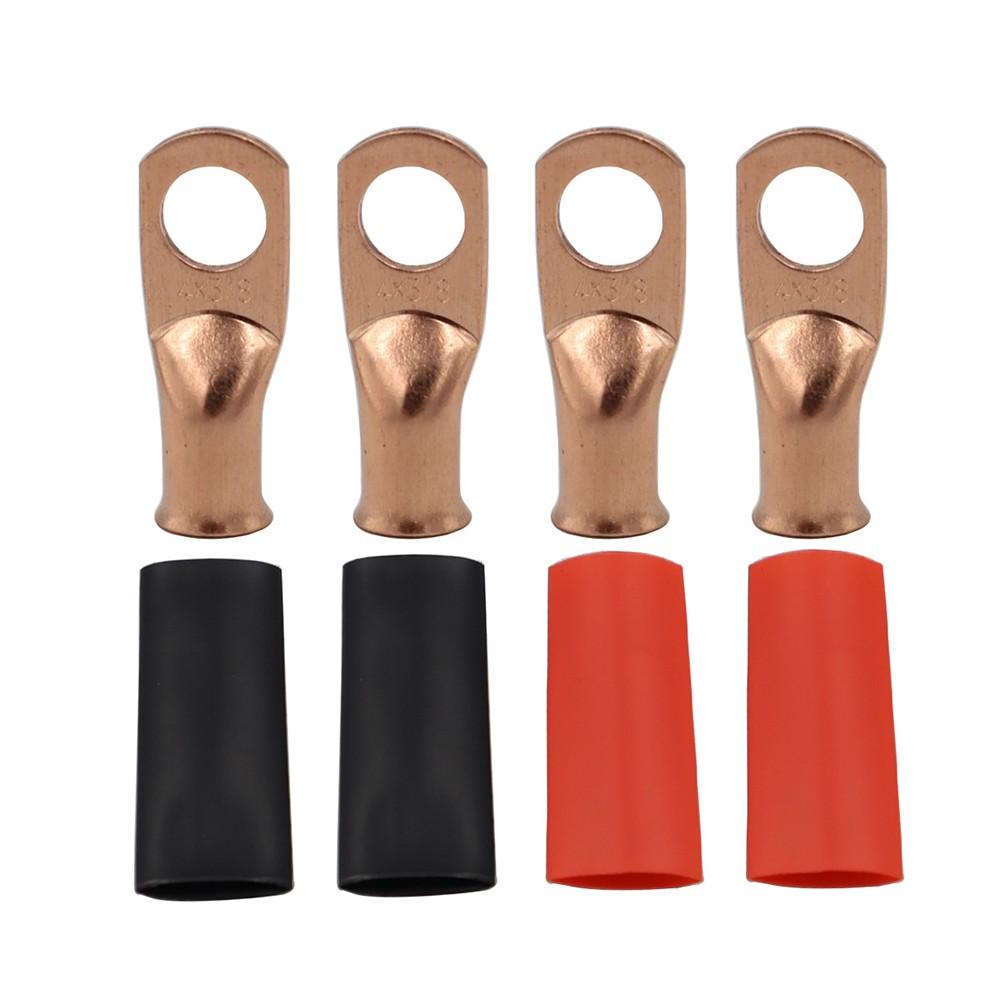 Наконечники проводов 4AWG Медные кабельные наконечники Соединители клемм аккумулятора Кольцевые клеммы