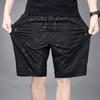 Men's Casual Summer Elastic Waist Shorts Ice Silk Quick Drying Fashion Printed Shorts Men's Large Size Sports Beach Shorts