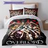 Anime Overlord Pattern Bedding Set Quilt Cover Pillowcase Home Decor Gift (1 * duvet cover + 2 * pillowcase, without core)