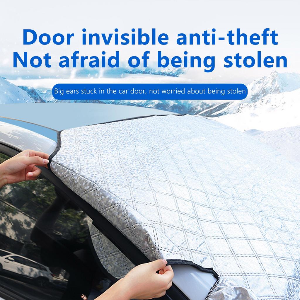 Лобовое стекло автомобиля, внедорожник, крышка переднего окна, защита от солнца, зима, снег, лед, мороз, козырек от солнца