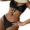 2 Pcs/Set Lady Bikini Solid Color Wire Sexy Comfortable  Bikini Set EMA