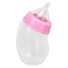 180ml Pet Feeding Bottle Crooked Head Pet Feeding Nipple Bottle for Baby Cats Dogs Pink