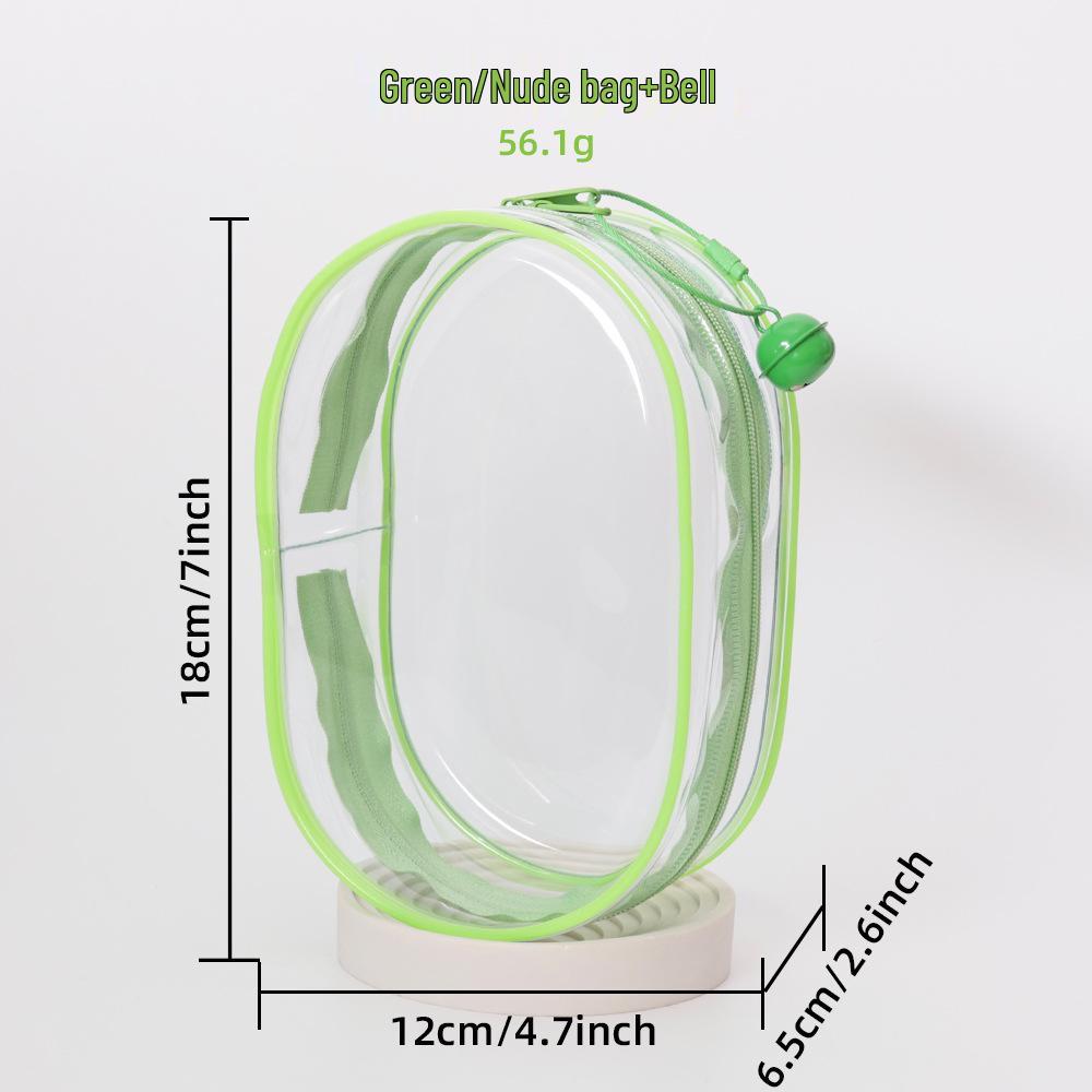 High-Transparency Thickened PVC Cotton Doll Storage Bag - Dustproof, Cute, Hanging, Transparent Q Round Design