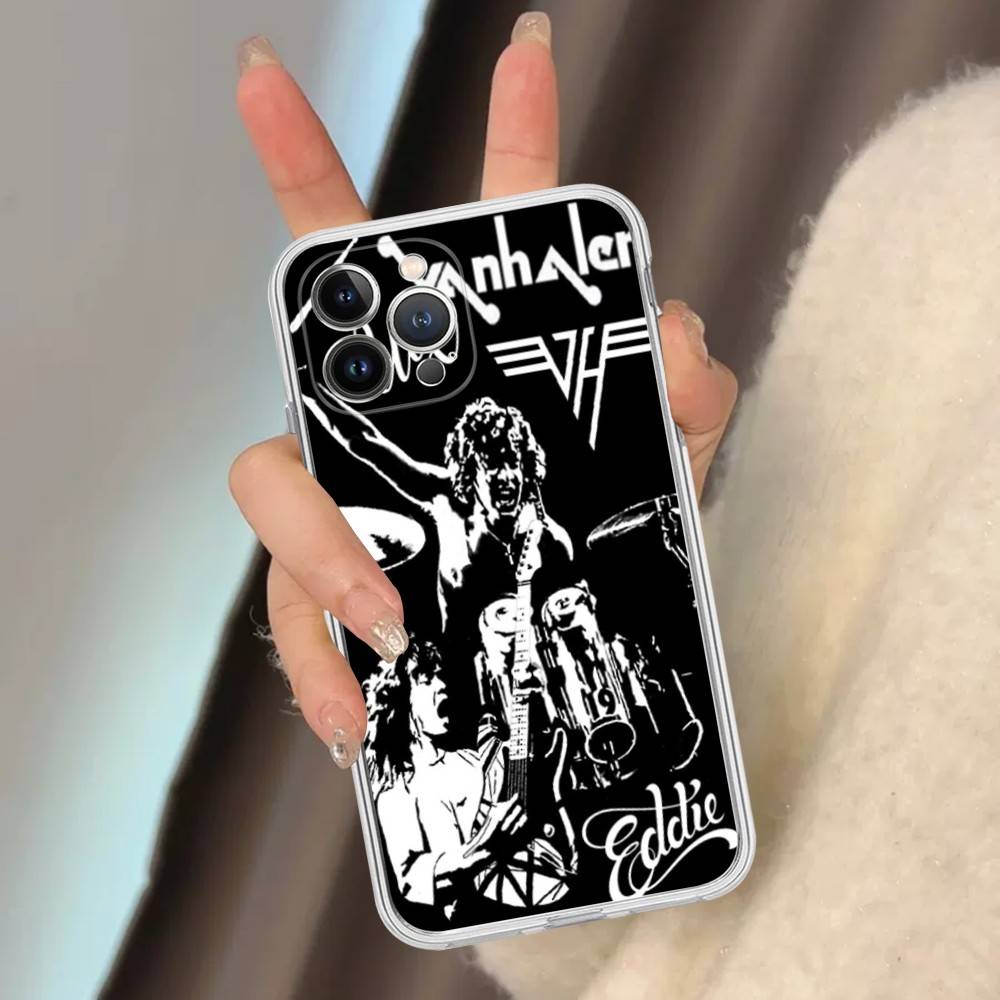 Чехол для телефона E-Eddie V-Van H-Halen для iPhone 17 16 15 14 13 12 11 Pro Max Plus Мягкий чехол Персонализированный Сделай сам