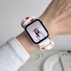 Эластичный ремешок-скранчл для Apple Watch Ultra Band49мм 45/44/42/41 Весь диапазон для iWatch Series11 10 9 8 Цветной ремешок-скранчл из сатина с точечным рисунком