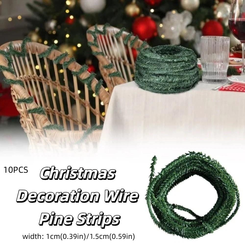 Customizable Artificial Pine Garland Artificial Pine Wire Garland Christmas Greenery Holiday DIY