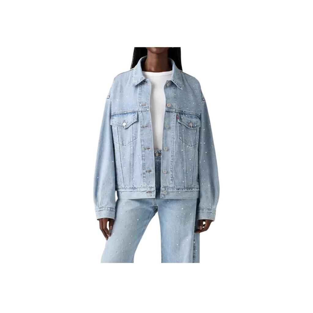 Levis Pocket Long Sleeve Single Breasted Loose Jacket Women Jackets A17430145