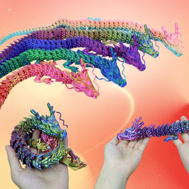 3D-печатные китайские украшения в виде драконов с подвижными суставами — популярные поделки в виде драконов и фигурки знаменитостей