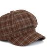 Винтажный клетчатый берет Женский осенне-зимний восьмиугольный картуз Шапка художника