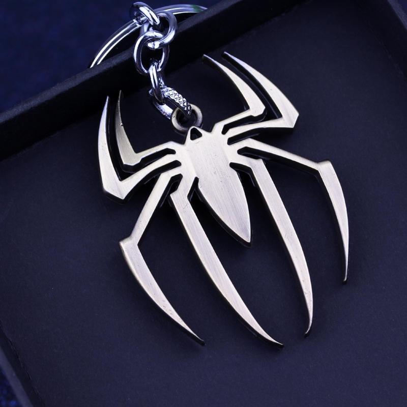 Spider Keychains The Amazing Spider Metal Keychain Pendant Key Chain Chaveiro Movie Jewelry