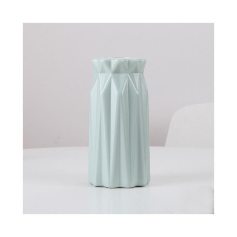 (Style B-Blue)Origami Kunststoff Vase Keramikimitat Blumentopf kreative Wohndeko