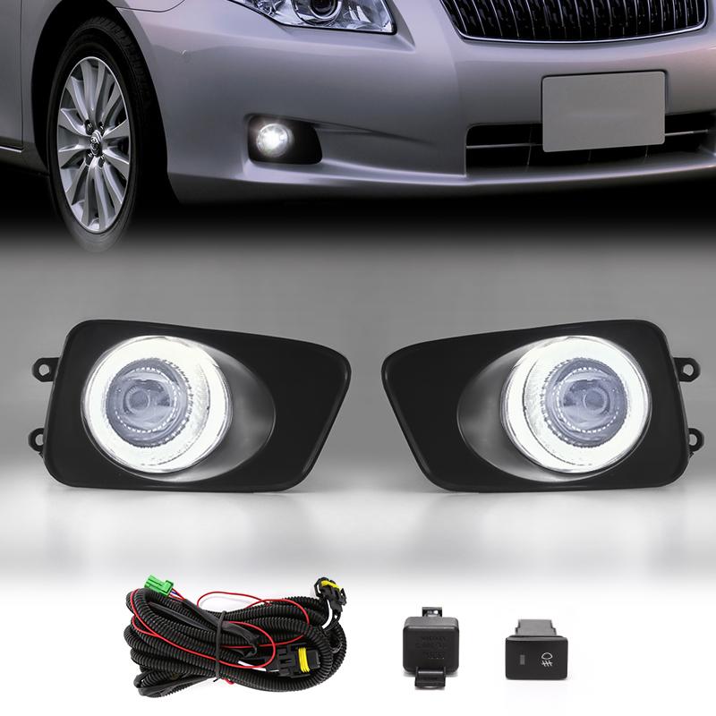 Светодиодные противотуманные фары для Toyota Corolla AXIO 2011 FIELDER 2007 DRL дневные ходовые огни провода реле переключатель белый желтый