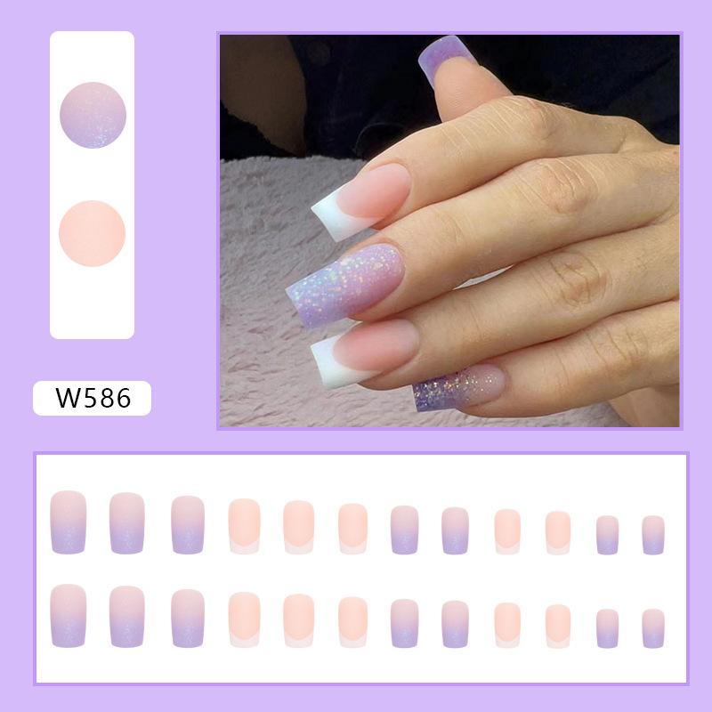 Летние красочные свежие и милые цветы европейские и американские накладные ногти однотонные матовые элементы нейл-арта модные украшения для ногтей