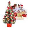40 см Рождественская елка с огнями и украшениями, в горшке и светящаяся, полная праздничной атмосферы
