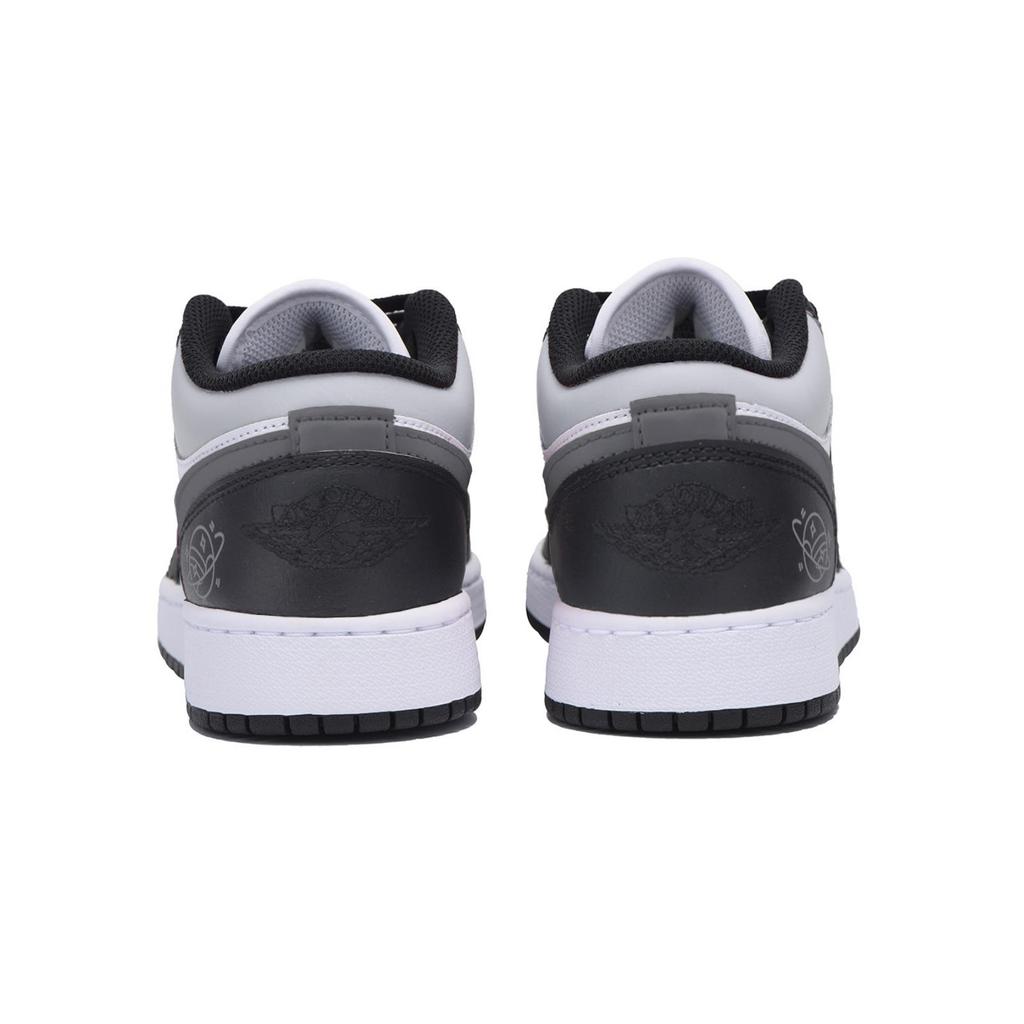Jordan Air Jordan 1 Износостойкие Низкие Винтажные Баскетбольные Кроссовки Мужские Черно-Бело-Серые 553558-131(Команда85-)
