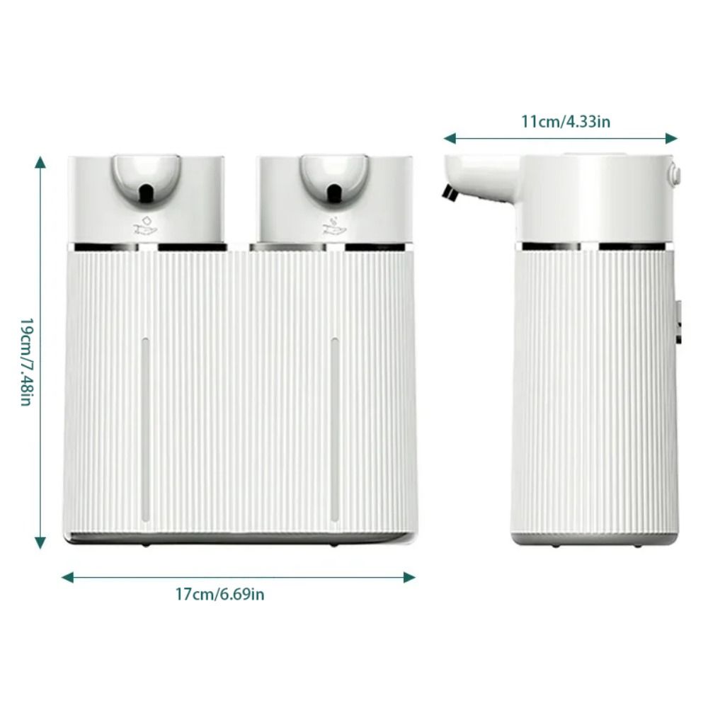 USB Rechargeable Double-Head Soap Dispenser Wall-Mounted Disinfectant Distributor Hospital Use