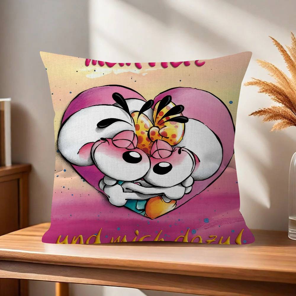 Cartoon DDiddl love cute kawaii Pillowcase toon Gift Cushion Cover Bedroom Home Sofa Chair Seat Decor pillow case