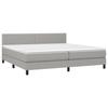 3140001 vidaXL Divan Bed with Mattress Light Grey 200x200cm Fabric
