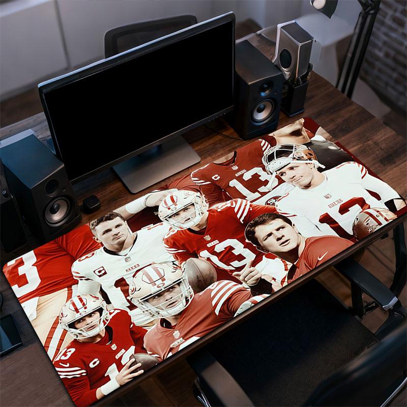 Brock Purdy Mouse Pad, Large Gaming Desk Mat, Non-slip XXL Mousepad for Laptop & Tablet, Mini PC Playmat with Stitched Edges