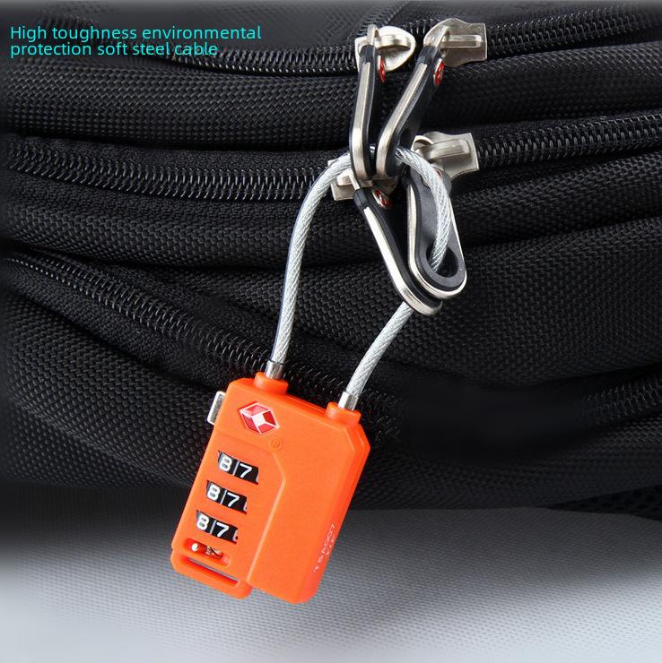 Spot English TSA21100 тросовый багажный замок с материалом ПК, абсолютно новый, нейтральная упаковка