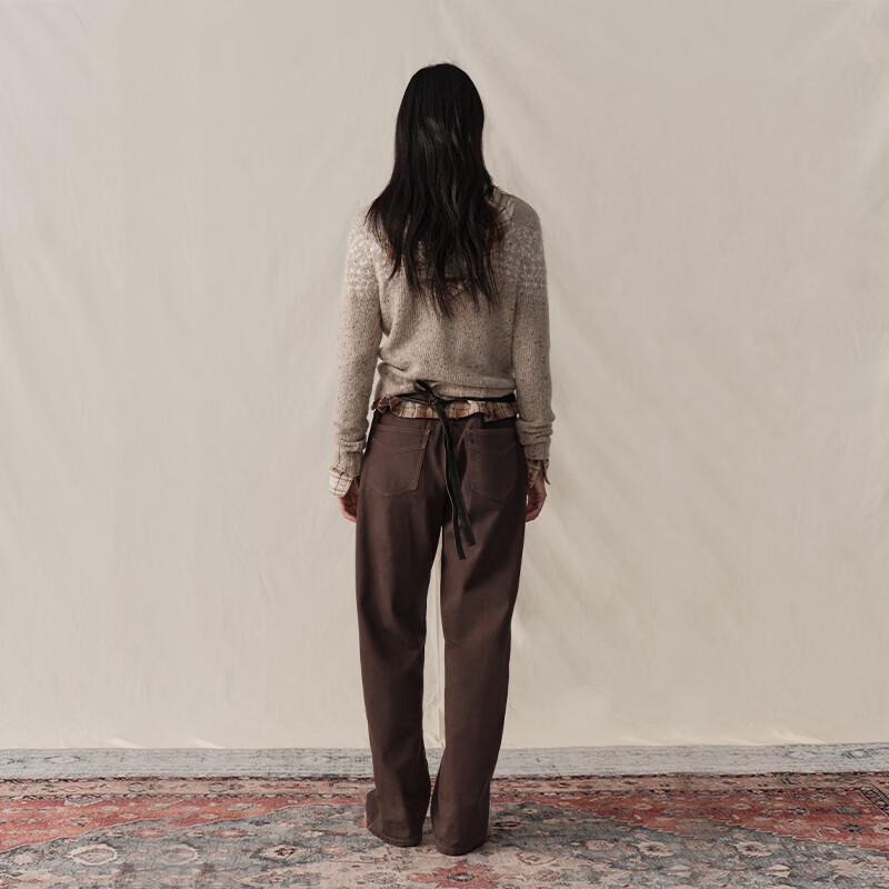 GREEN BELT Women's Retro Fair Isle Wool Sweater