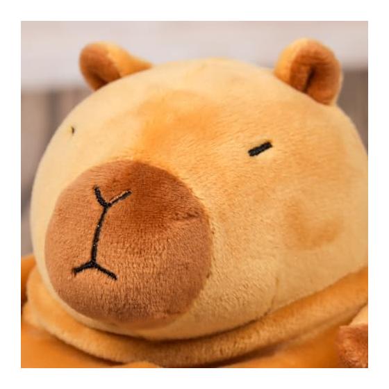 Плюшевая игрушка-маскот Капибара от Mochifunya, Сквиши-текстура, 10x9x7 см, Мягкая и похожая на моти, Лечебный предмет