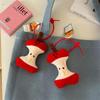 Innovative Apple Core Plush Keychain: Cute, Creative, and Exquisite Doll-Style Accessory for Couples