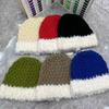 Высококачественная универсальная вязаная шапка ручной работы, теплая, с защитой ушей, стройнящий эффект, шерстяная шапка для женщин, модный японский и корейский стиль.