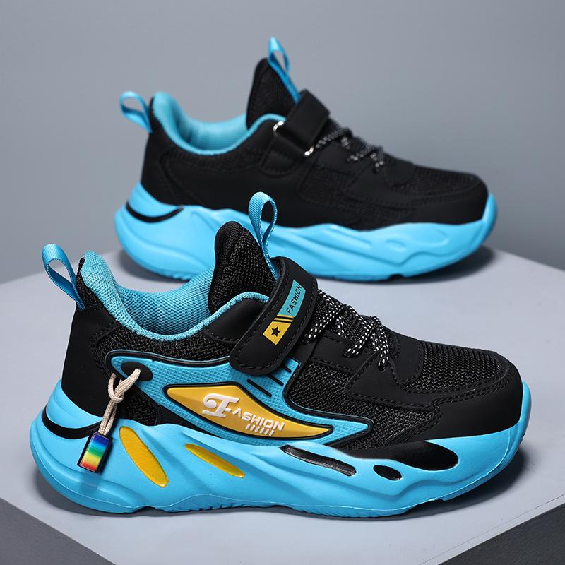 Детские кроссовки для мальчиков, беговые спортивные туфли, детские, для девочек, модный тренд, повседневные кроссовки, сетчатые, дышащие, легкие, удобные