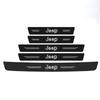 FJN1 Наклейки на порог двери багажника автомобиля с логотипом Jeep Commander Wrangler Grand Cherokee Compass Renegade JK Patriot Декор