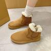 Fashion Women Ankle Boots Lightweight Casual Comfortable Platform Boots 2024 New Winter Warm Short Plush Round Toe Boots for Women