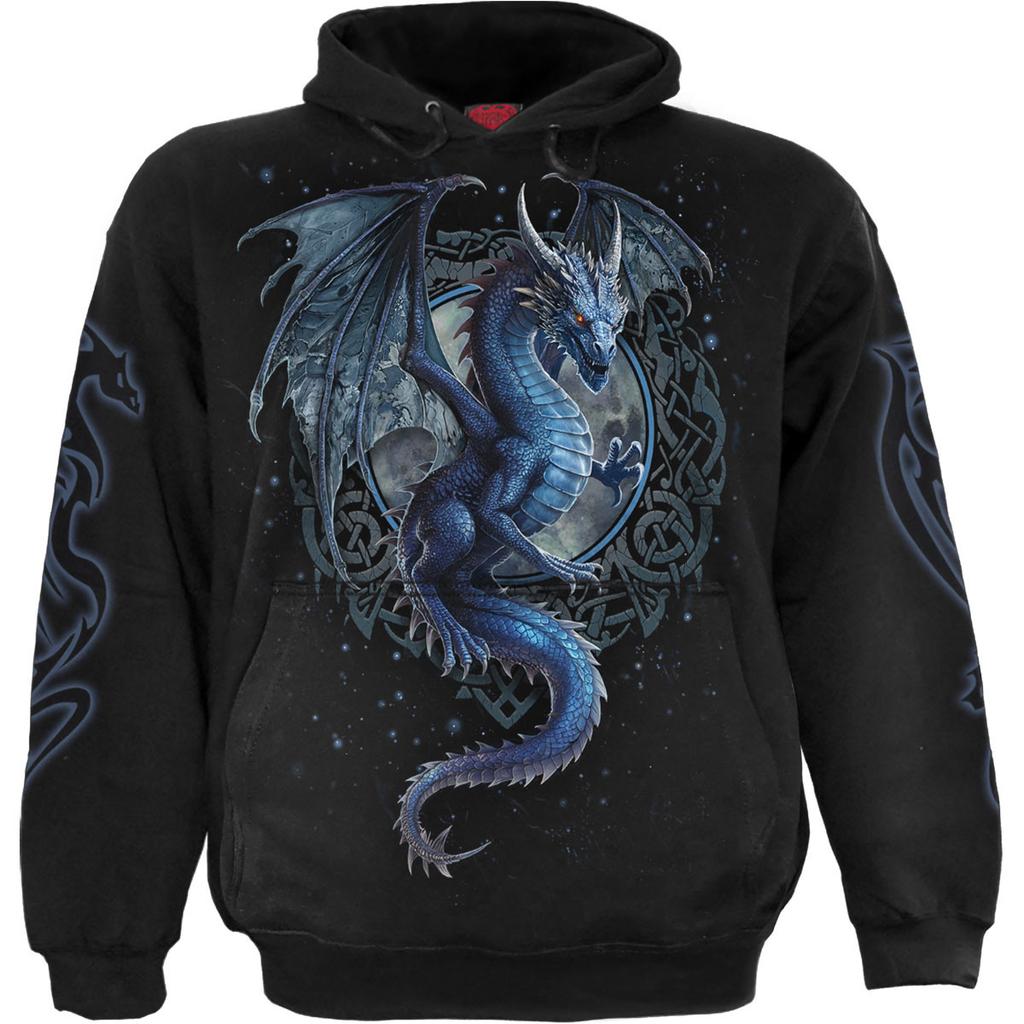 Spiral Direct Unisex Adult Storm Dragon Back Print Pullover Hoodie