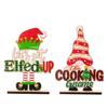 Unique Christmas Decorative Wooden Letter Gnome Figurine For Holiday Home Decor