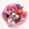 Popular, ultra-practical, large-capacity, stylish storage bag for travel and commuting, striped, three-dimensional makeup bag