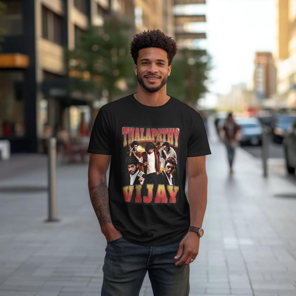 Halapathy Vijay Collage Casual Cotton Tshirt Men s Cotton Tshirtwomens Tshirt  Cool Street Comfortable Tshirts 2026 New