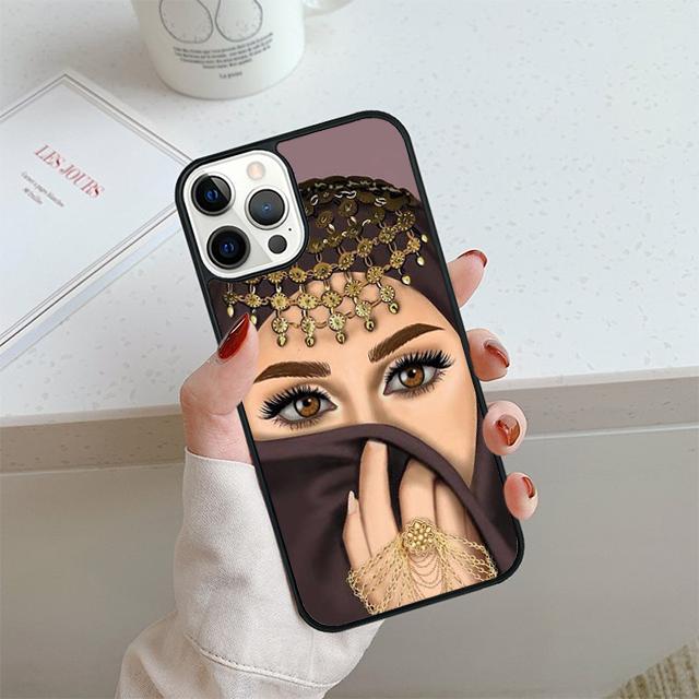 Исламский Хиджаб Девушка Глаз Королева Чехол для Телефона Для iPhone 17 Air 14 15 16 13 12 Чехол Для Apple Pro Max Plus