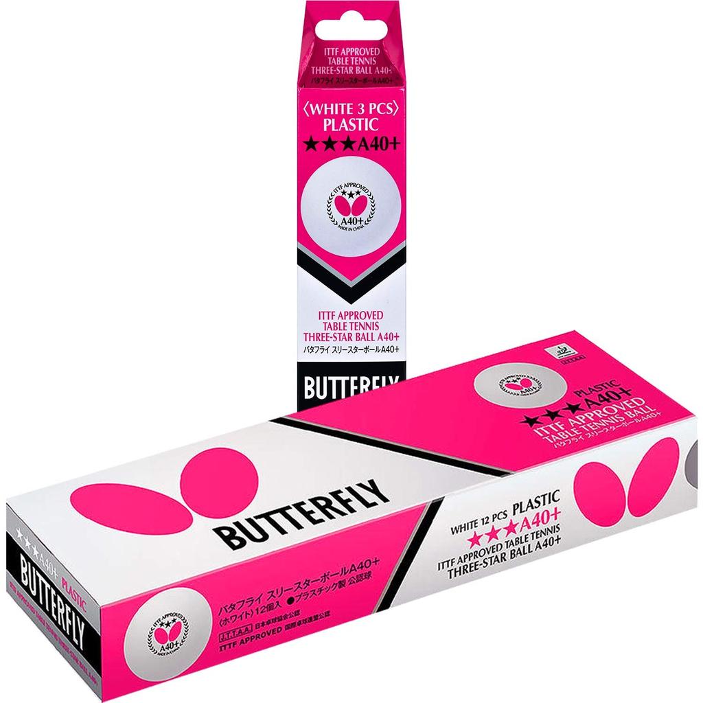 Butterfly Table Tennis Ball Butterfly Three Star Ball White 1 Dozen 95790 White A40+ (270) (12 Pieces) (270)