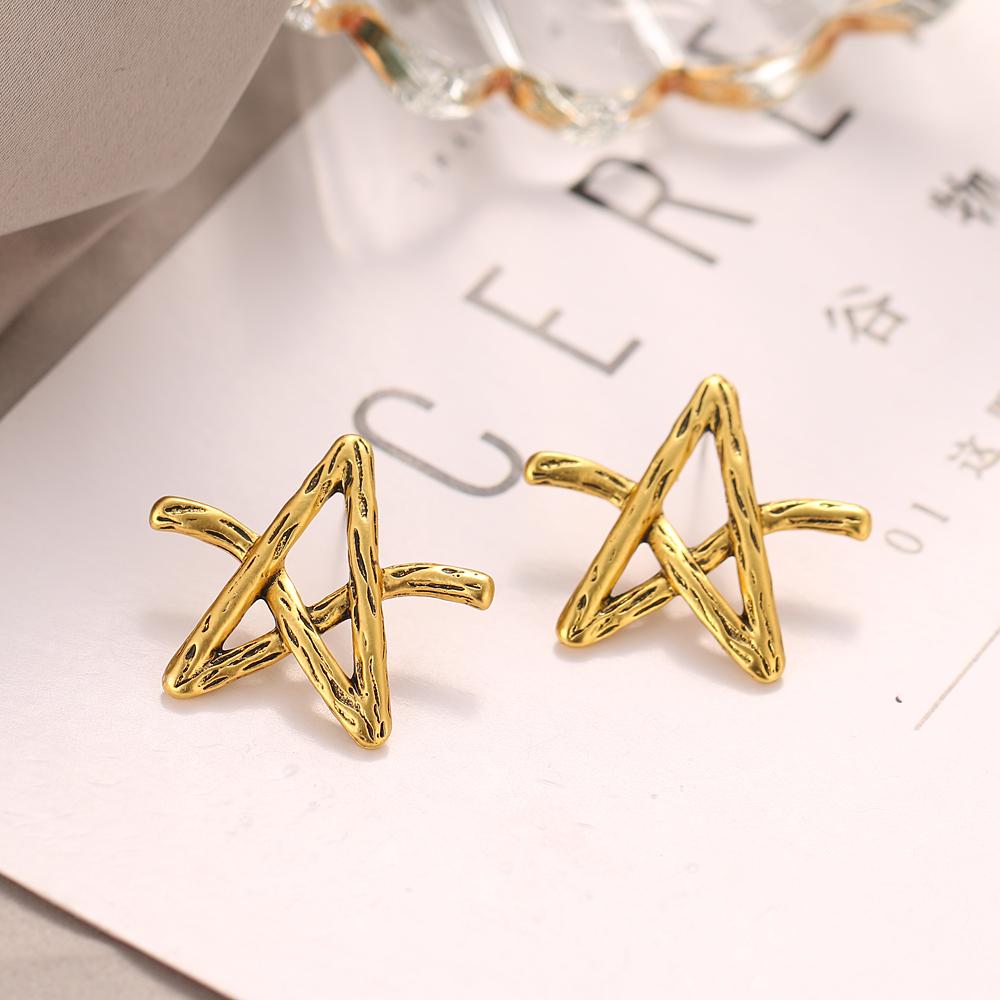 Простые и креативные ретро-круглые C-образные геометрические серьги, женские индивидуальные геометрические серьги для девочек