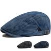 Fashion Denim Men's Beret Vintage Print Newsboy Caps Women's Summer Panama Hat Casual Sun Visor Flat Cap For Male Retro Berets
