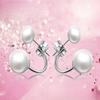 925 Sterling Silver Pearl Stud Earrings for Women Fashionable and Exquisite Ornament