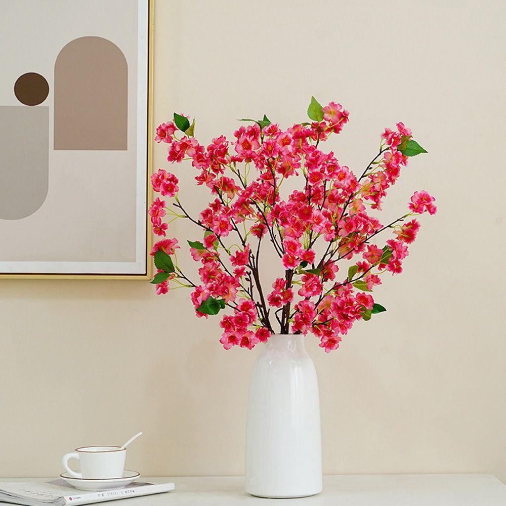 90см Искусственные ветки цветущей вишни Пластиковый искусственный цветок Шелковая цветущая вишня День святого Валентина