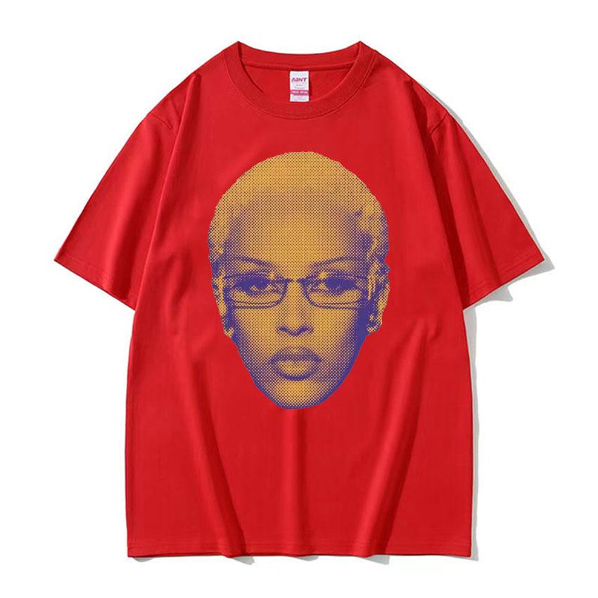 Retro Rapper Doja Cat Face Graphic Tee Shirt Men Women 90s Fashion Classic T Shirts Male Casual High Quality Cotton T-shirt Tops