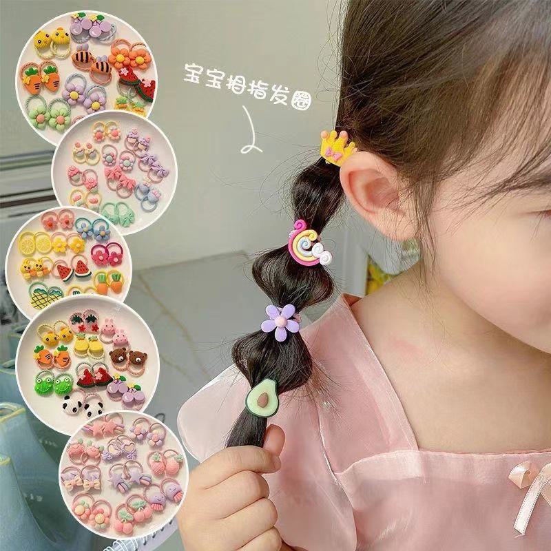 Highly Elastic Children's Rubber Bands, Gentle On Hair with Cute Cartoon Animals, Thumb Rings, and Hairbands.