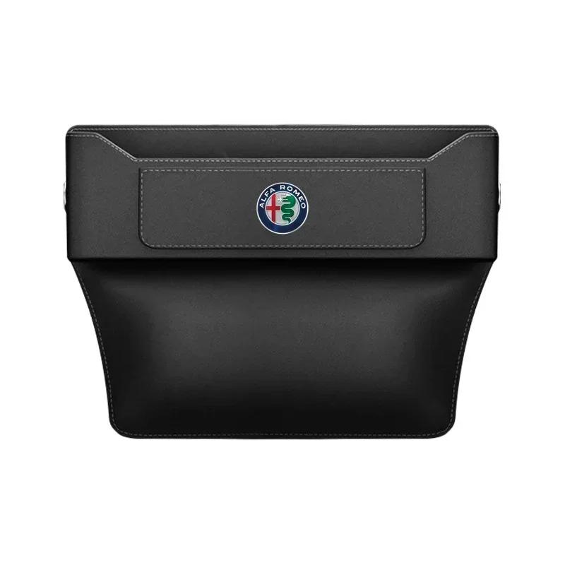 KCWH1 Car Seat Gap Storage Box Auto Central Side Organizer Pocket Accessories for Alfa Romeo 4C 159 Spider Giulia Giulietta 156 147