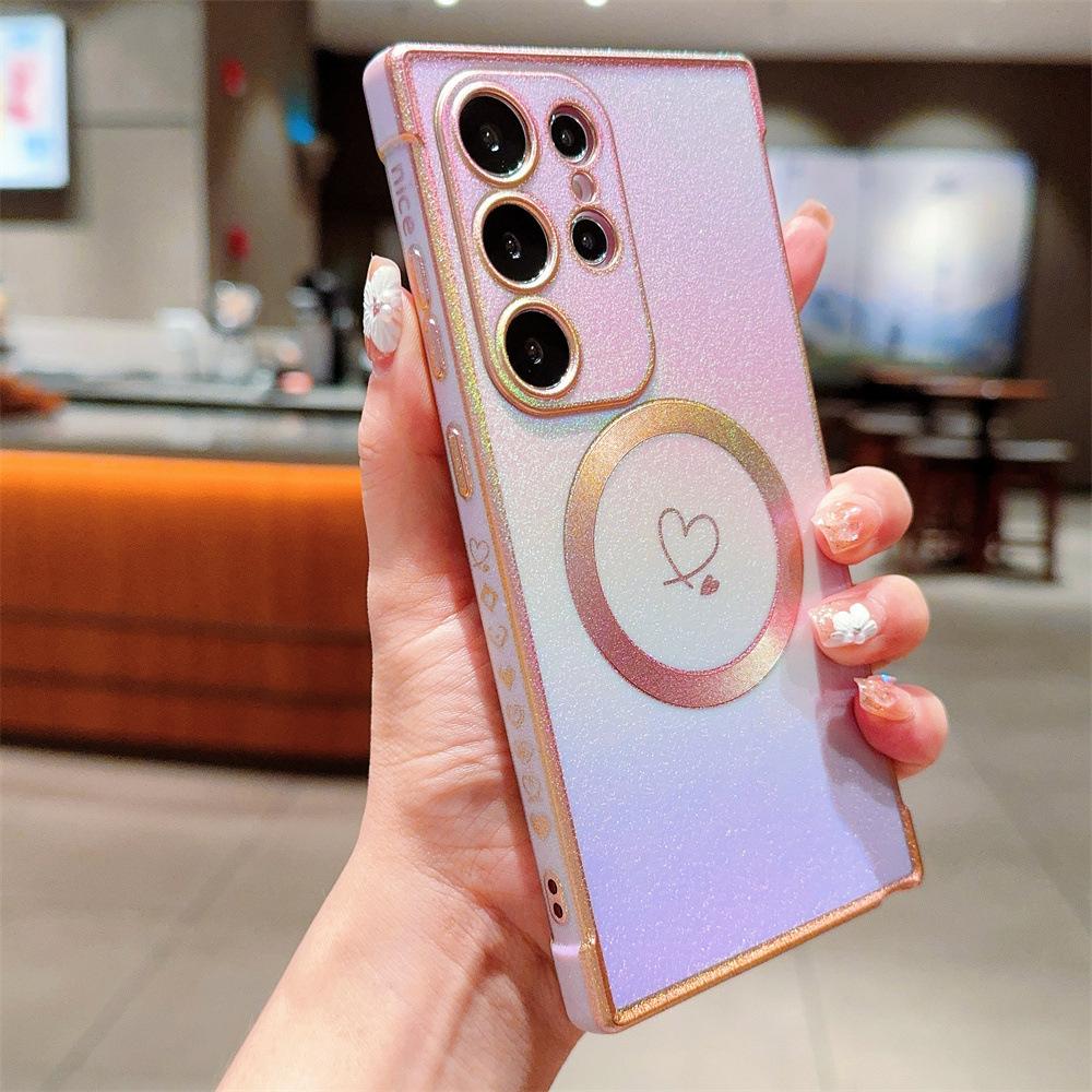 Гальванизированный шелковый узор магнитная застежка Samsung S11 Apple iPhone11 песочно-розовый мягкий чехол чехол для мобильного телефона защитный чехол S11