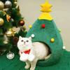 Christmas Tree Cat House Cat Tent Cave Bed Indoor Doggy House  Winter Warmth Closed Security Cat Bed Tent Pet Tent Cat Cave Nest