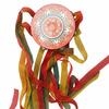 Chinese tambourine with ribbons, musical instrument for dancing, light drum for adults, props for photography, diameter 15.2 cm.