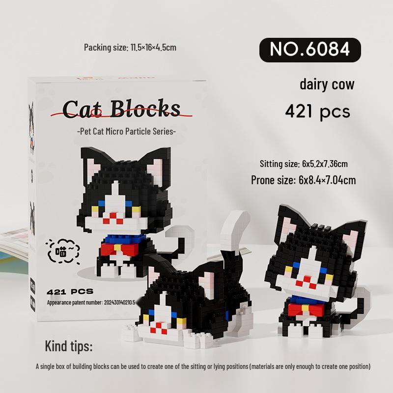 Micro Particle Pet Building Blocks - Cute Dog & Cat Toy Compatible with LEGO