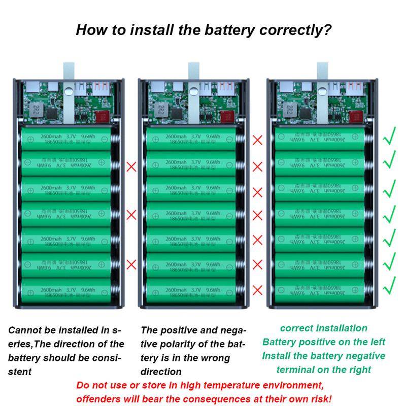 T12D 18650 DIY Power Bank Base с кабелем Micro USB Type C, фонариком, чехлом для быстрого Power Bank 18650, держателем для аккумулятора, зарядным устройством